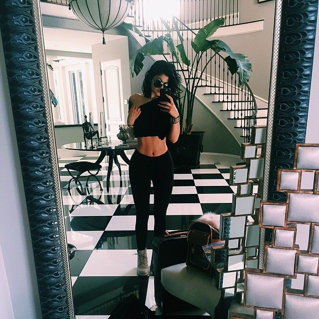 Kylie shared a photograph from inside her new mansion on her Instagram