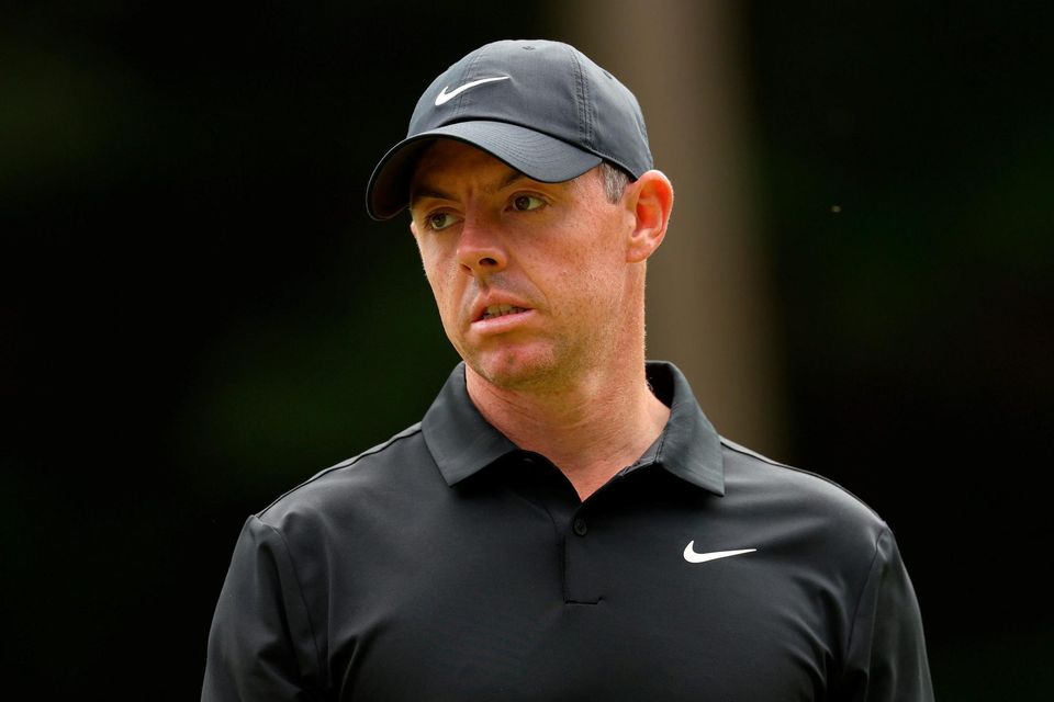 Rory McIlroy during his second round at the Travelers Championship