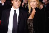 thumbnail: South African actress Charlize Theron and ex boyfriend Stuart Townsend attend the Irish Film and Television Awards at the Burlington Hotel on November 1, 2003 in Dublin, Ireland.