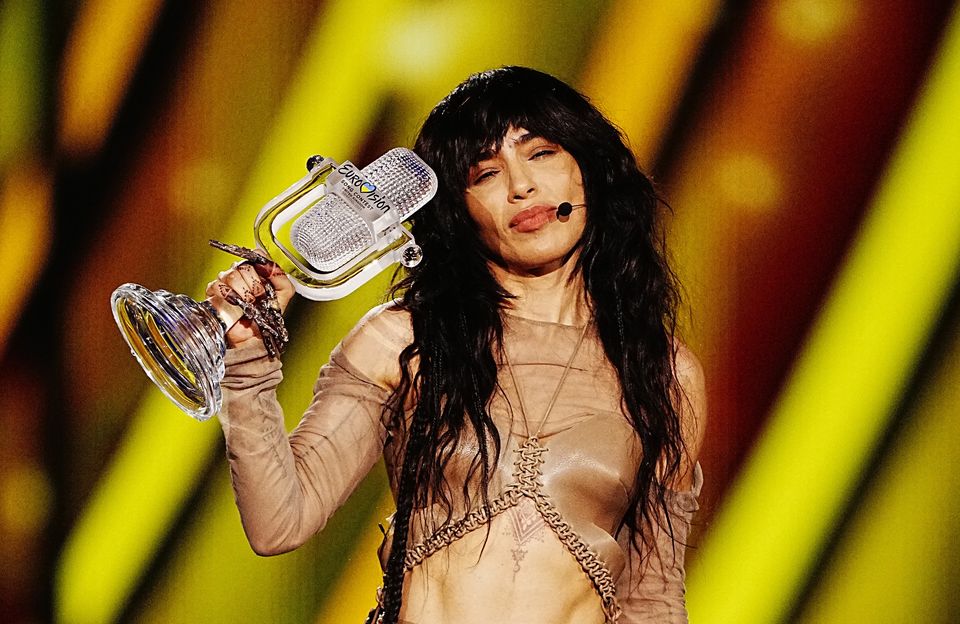 Sweden entrant Loreen with the Eurovision trophy following her win (Aaron Chown/PA)