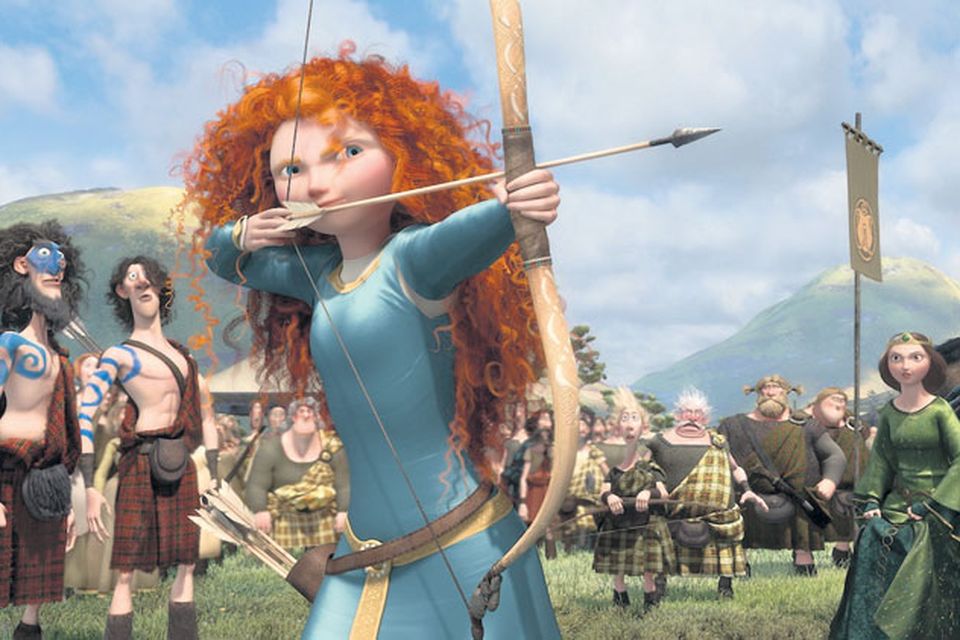 Brave at heart: Flame-haired Meriva
rebels against her overbearing parents
in Pixar's latest adventure