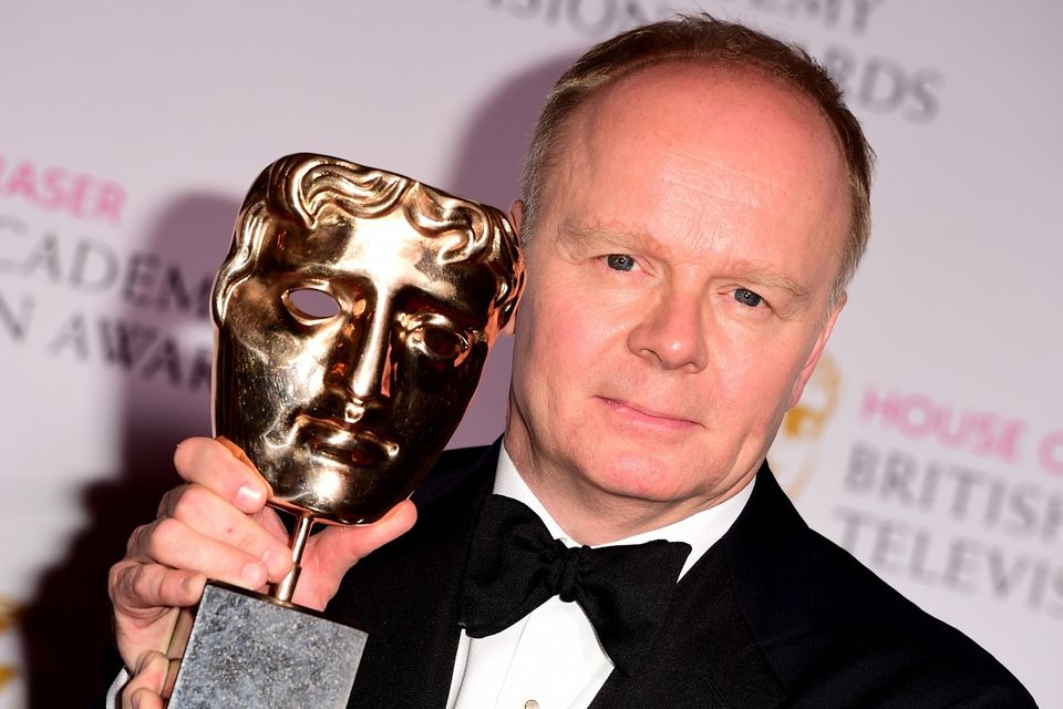 Jason Watkins with the Leading Actor Award for The Lost Honour of Christopher Jefferies