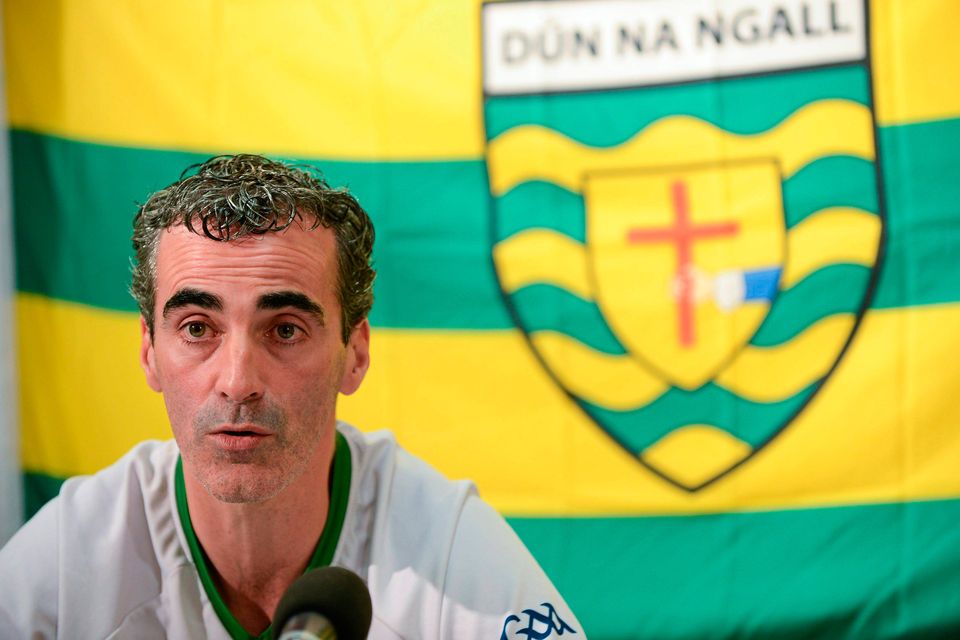 Jim McGuinness during his first stint as Donegal boss, when he won the 2012 All-Ireland. Photo: Oliver McVeigh/Sportsfile