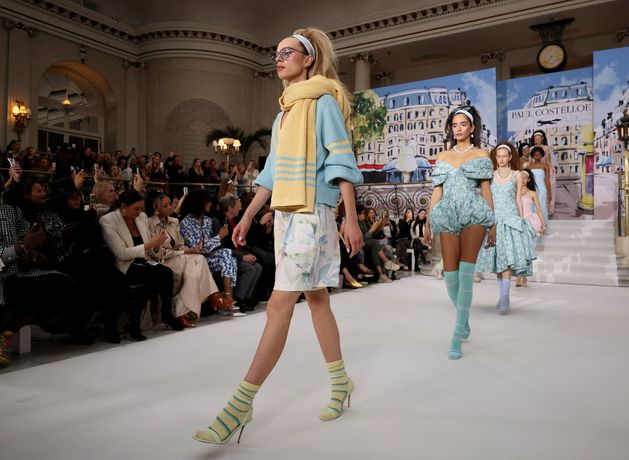 Irish designer Paul Costelloe takes London Fashion Week to Paris with chic pastel collection