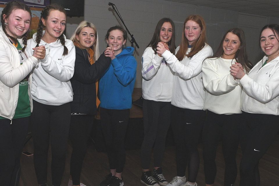 Set Dancers Ellie O'Leary, Katie McCaul, Aoibhe Fitzgerald, Katie Lynch, Joanne O'Shea, Kera O'Sullivan, Ally Moynihand and Aoife Casey performed at the Millstreet Culture and Inclusion Night.