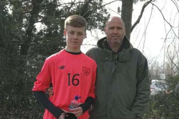 Noah Jauny with his father Stephane, the French native who played with several League of Ireland clubs