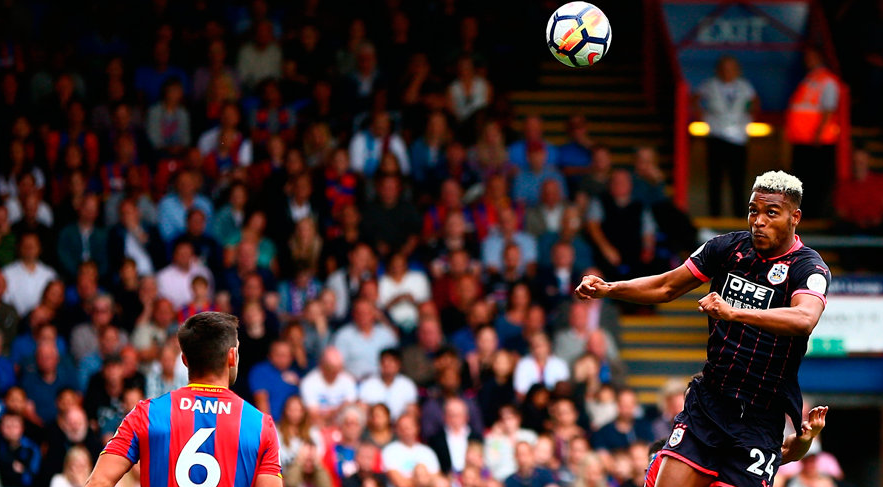 Steve Mounie of Huddersfield Town scores his sides second goal   Photo: Getty