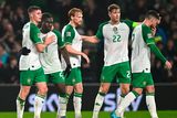 thumbnail: Ireland players celebrate after Evan Ferguson's opening goal