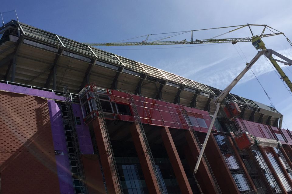 The new Main Stand at Anfield is taking shape