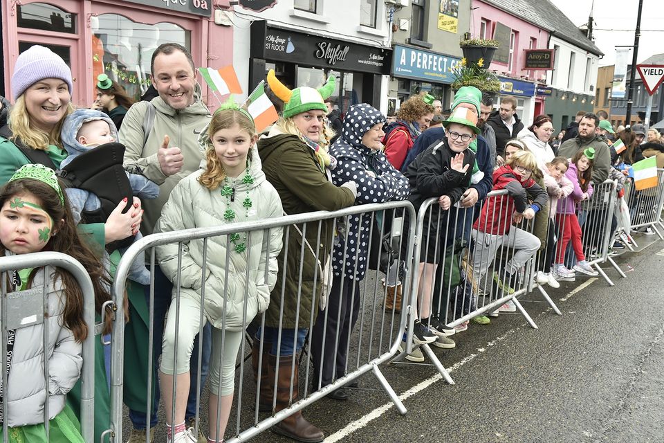 Great turn out for the St Patrick's Day parade in Gorey. Pic: Jim Campbell