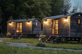 thumbnail: Shepherds' huts at Virginia Park Lodge. Picture: Haydon Perrior 