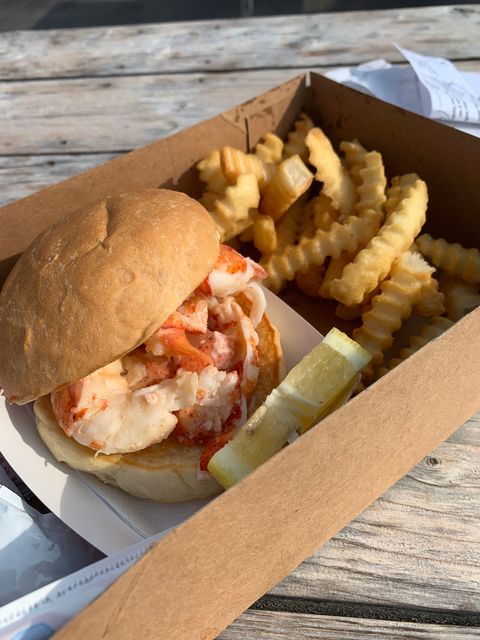 Lobster roll at the Clam Shack in Kennebunkport, Maine. Picture: Caitlin McBride