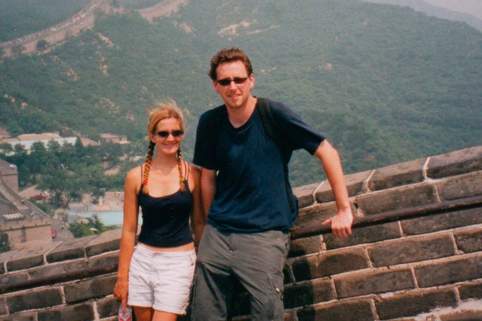 Shannon and Sean pictured on the Great Wall of China (Photo supplied)
