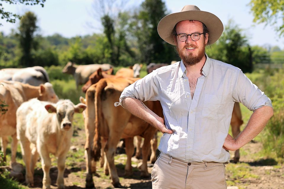 John Connell on his farm near Ballinalee, Co Longford. Photo: Frank McGrath