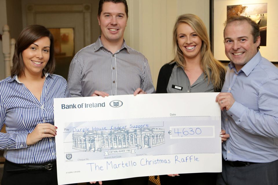 Purple House presented with 4 630 from Christmas draw Irish