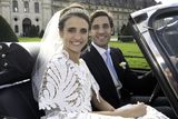 thumbnail: Prince Jean-Christophe Napoleon and his wife Olympia Von Arco-Zinneberg pose in a car at the end of their wedding at Les Invalides on October 19, 2019 in Paris, France. (Photo by Luc Castel/Getty Images)