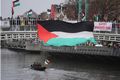 Journalists protest in support of Palestine at the Ha'penny bridge in ...