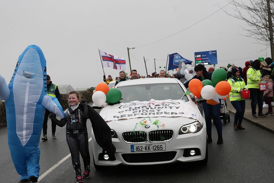 Taking part in the Arklow parade.