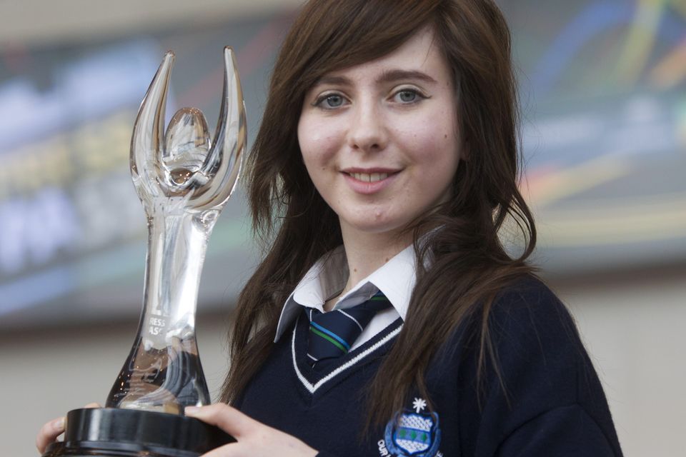 Elayna keller of Our Ladys College Drogheda who was named overall winner of the NNI Press Pass Awards at the National Convention Centre, Dublin