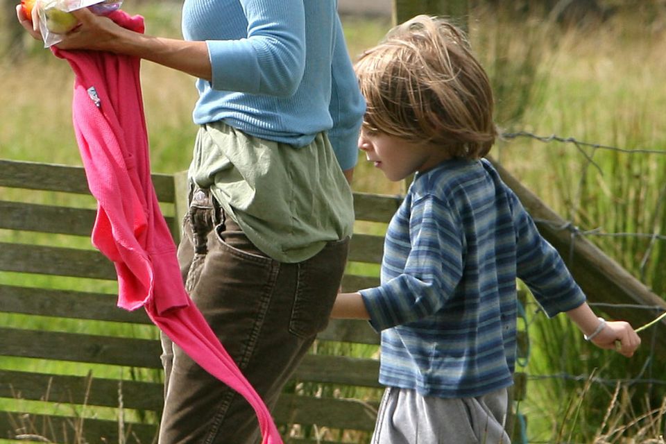Hollywood star Sarah Jessica Parker and their son James Wilkie walking near their cottage home in Kilybegs, Co Donegal