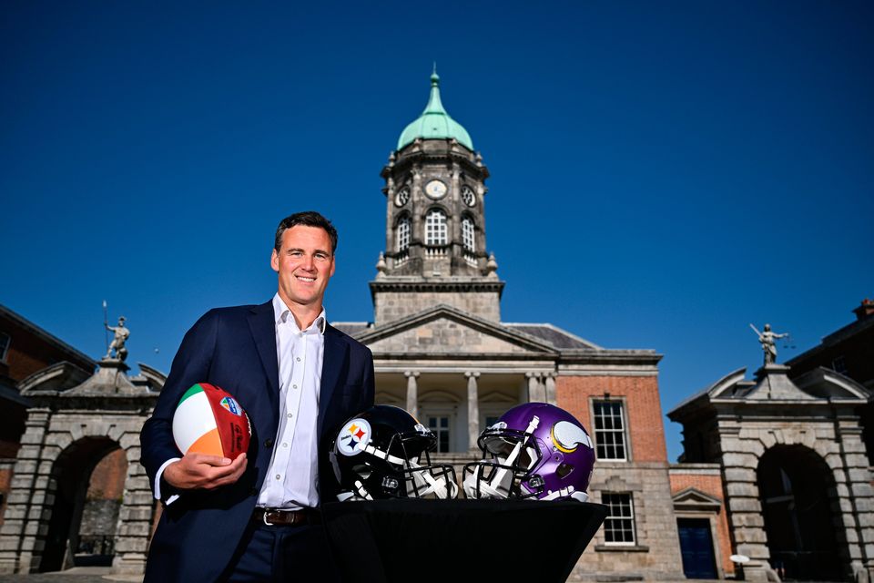 General Manager NFL UK and Ireland Henry Hodgson at Dublin Castle where it was announced that the Pittsburgh Steelers will be taking on the Minnesota Vikings on September 28 in Croke Park Brendan Moran/Sportsfile