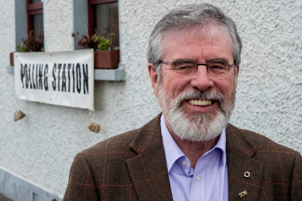 Gerry Adams voting during this year’s general election