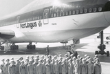 thumbnail: The Aer Lingus 747 that carried Pope John Paul II is shown with airline hostesses in a September 1979 file photo. Photo: Getty