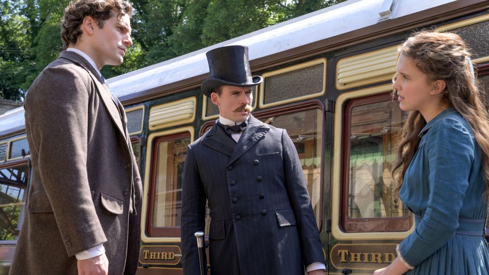 The Holmes siblings: Henry Cavill, Sam Claflin and Millie Bobby Brown in Enola Holmes