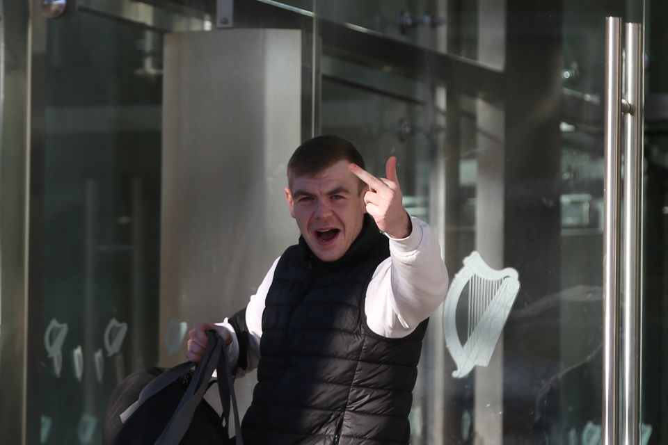Jordan Cawley, 24, of Kimmage Road, Dublin, pictured leaving Dublin District Court