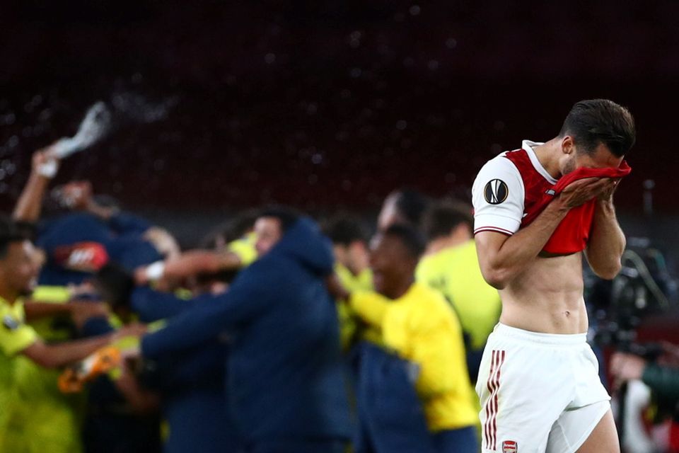 Arsenal came up short in the Europa League semi-final. REUTERS/Hannah Mckay
