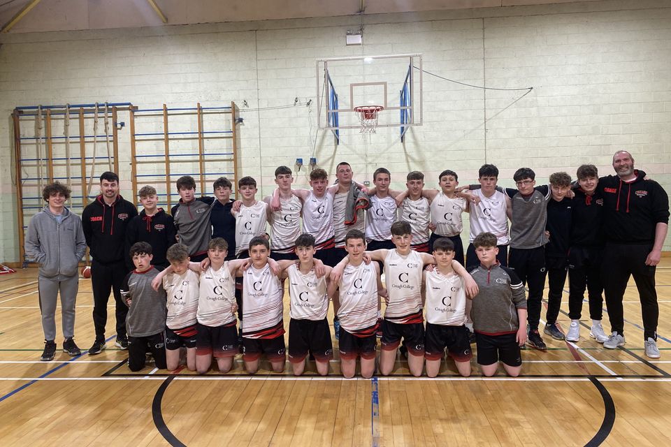 The All-Ireland basketball semi-finalists from Creagh College (Gorey).