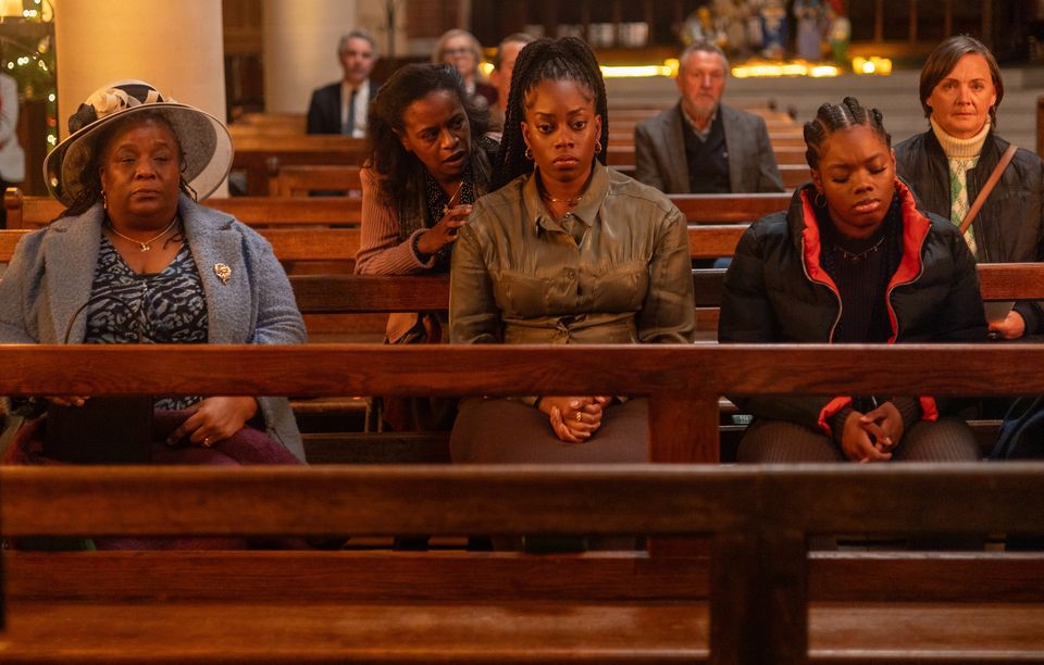 Grandma Veronica (Llewella Gideon), Queenie (Dionne Brown) and Diana (Cristale De’Abreu). Photo: Channel 4 / Latoya Okuneye