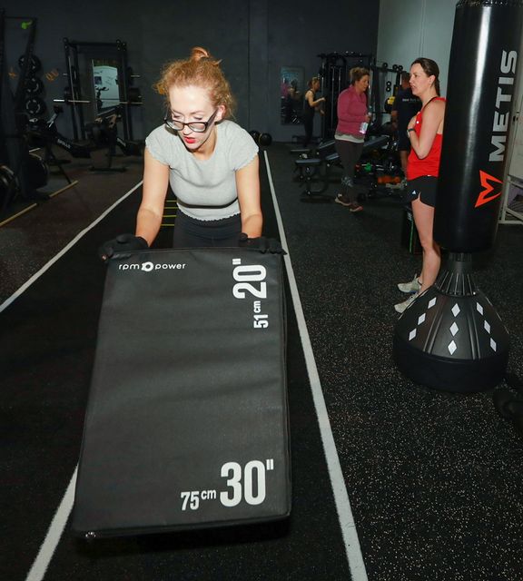 Martha Dempsey working out in The new fitness studio Time 4 Fitness in The Gorey Business Park. PHOTO: Sabrina Ffrench