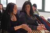 thumbnail: Dionne Brown (left) and Michelle Greenidge in a scene from Queenie. Photo: Channel 4/Onyx Collective