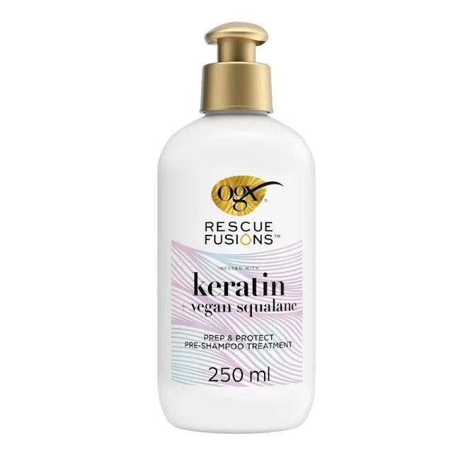 OGX Rescue Fusions Prep & Protect Pre-Shampoo Treatment, €15.99, boots.ie