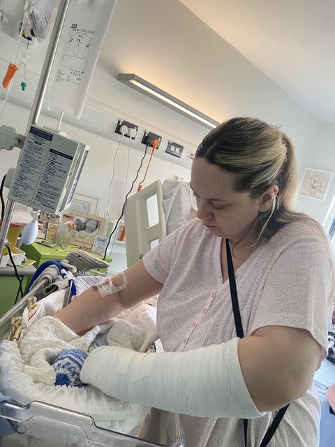 Saoirse has praised the staff at Wexford General Hospital for their support after losing baby Jax at 31 weeks following a road traffic collision.