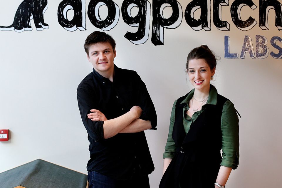 Patrick Walsh M.D. of Dogpatch Labs with Jayne Ronayne CEO of 'KonnectAgain' in the CHQ Building.