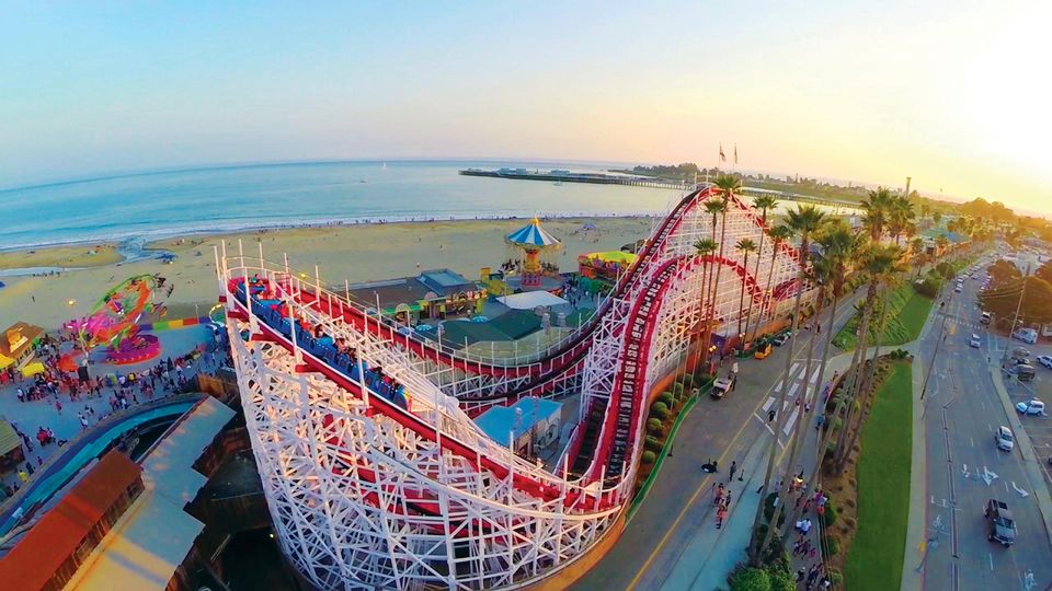 The rollercoaster at Santa Cruz. Photo: Visit Santa Cruz County/Beach Boardwalk/PA.