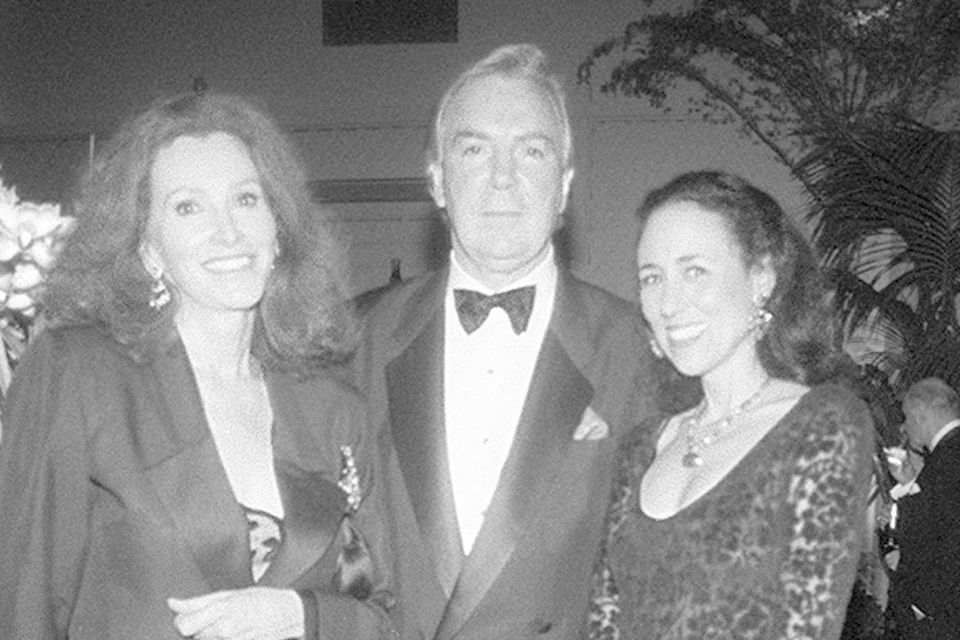 Chronicle 02/28/94.  From left, Ann Getty, Tony O'reilly (then CEO of H.J. Heinz and Company, and Chryss O'Reilly (Photo By LIZ HAFALIA/The San Francisco Chronicle via Getty Images)