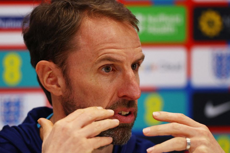 England manager Gareth Southgate during a press conference ahead of the Euro 2024 qualifier against Ukraine