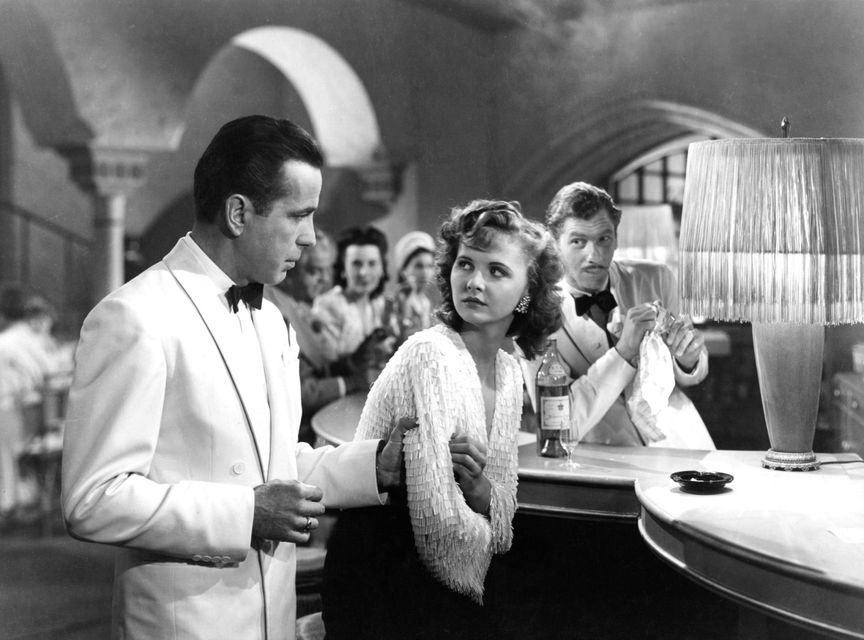 Of all the gin joints:  Humphrey Bogart and Madeline Lebeau, who was the last surviving member of the cast of Casablanca.