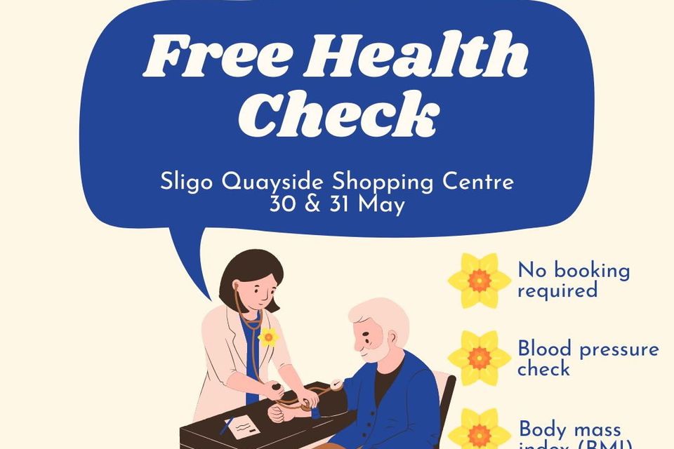 Free health checks in Sligo next week.