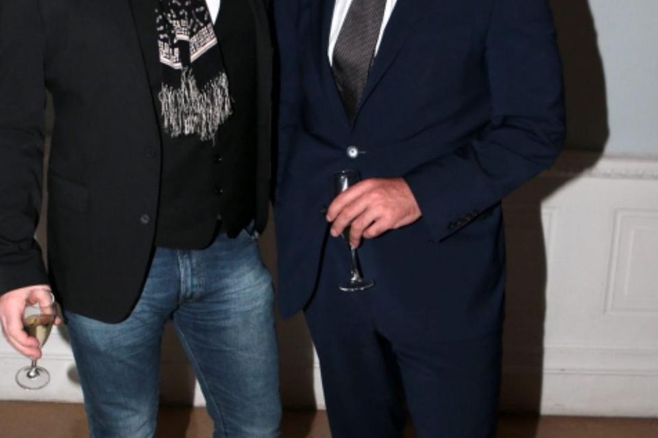 Barry McCall and Paul Sheerin at the launch of the Louise Kennedy Autumn/Winter 2013 collection at the Hugh Lane Gallery in Dublin. Picture:Arthur Carron/Collins