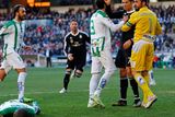 thumbnail: Real Madrid's Cristiano Ronaldo (2nd R) reacts as Cordoba's Edimar Fraga (bottom) lies on the pitch during their Spanish First Division soccer match at El Arcangel stadium in Cordoba