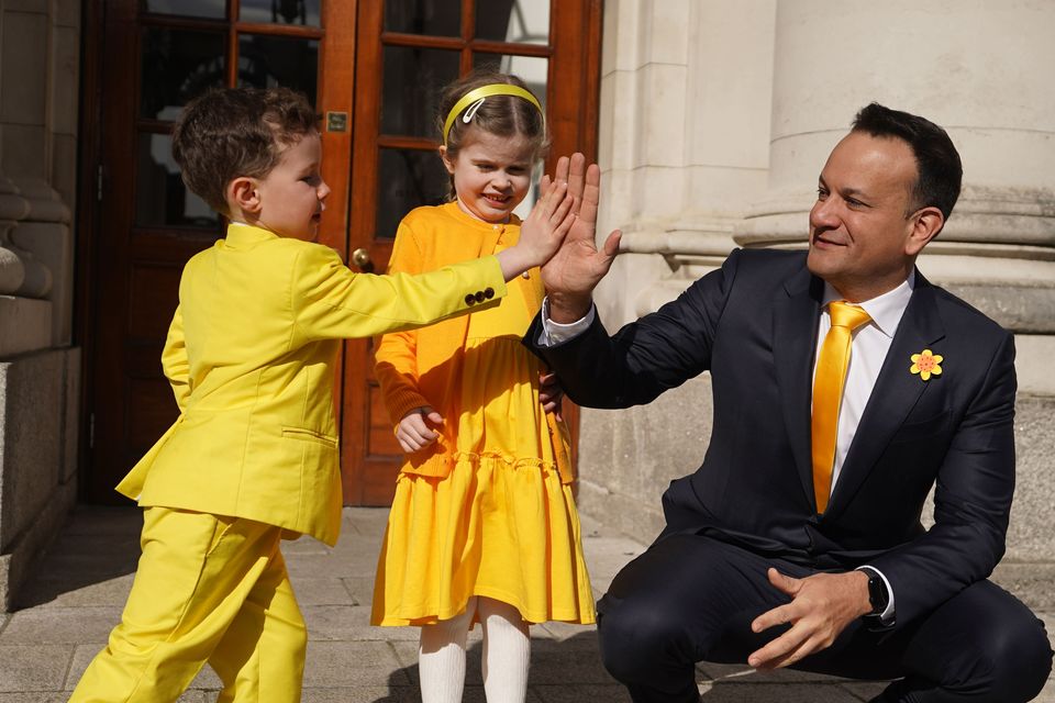 Taoiseach Leo Varadkar has received a special delivery of flowers in the run-up to Daffodil Day on Friday (Niall Carson/PA)