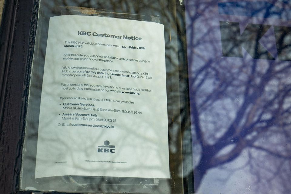 KBC Bank in Swords, which is one of their branches to close permanently. Photo: Mark Condren