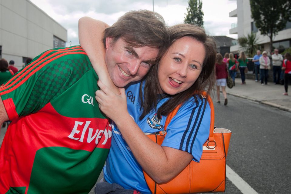 Michael Lynsey & Kerry Ann Browne Birmingham at the GAA Semi Final between Dublin & Mayo in Croke Park, Dublin