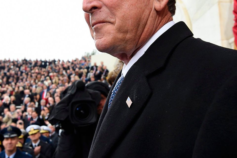 Former U.S. President George W. Bush arrives for the Presidential Inauguration of Trump at the U.S. Capitol in Washington, D.C., U.S., January 20, 2017. REUTERS/Saul Loeb/Pool