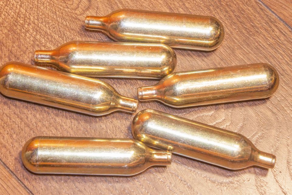 Empty nitrous oxide canisters were found