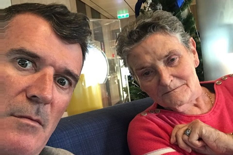 Roy Keane and his mother Marie. Photo: Instagram